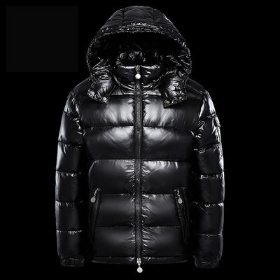Abrigo Corto Brillante Acolchado para Hombre - Chaqueta de Plumón Térmico