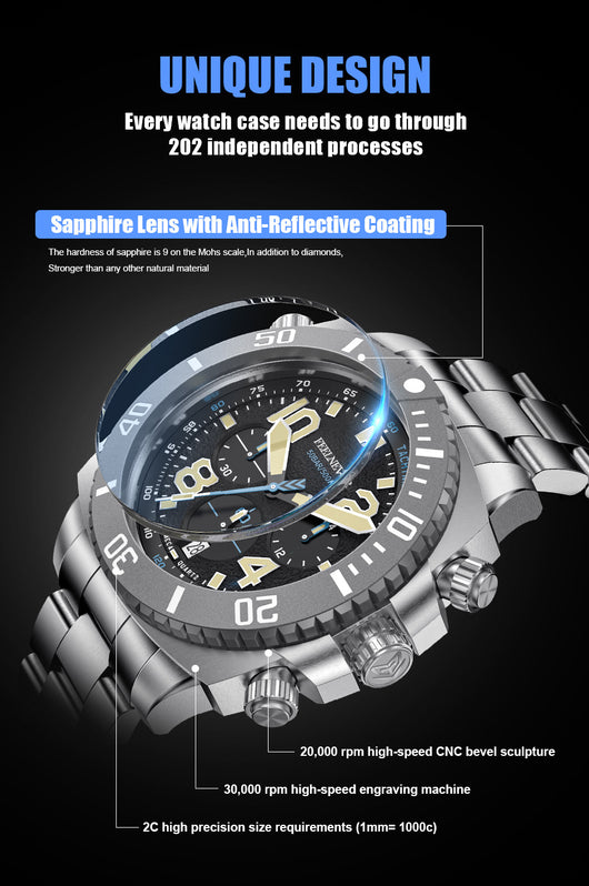 Reloj Mecánico para Hombre Profesional Luminoso Resistente al Agua - Image 19