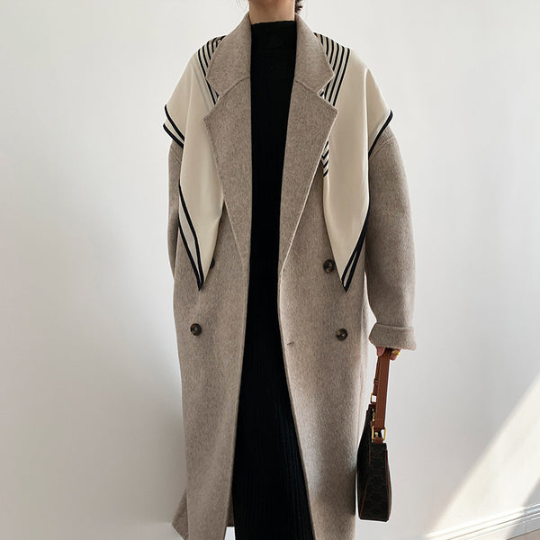 Abrigo de Lana Reversible Doble Cara Elegante