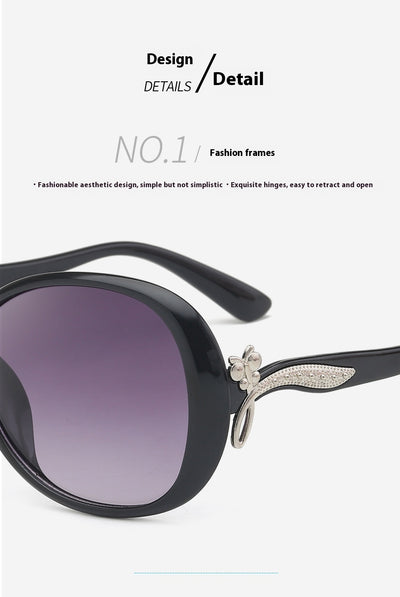Brown oversized butterfly sunglasses with gradient lenses and a silver-tone floral accent on the temple. - Image 26