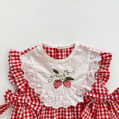 Enterizo Infantil de Encaje de Algodón con Diadema - Diseño Triangular Ligero para Niña - Image 13