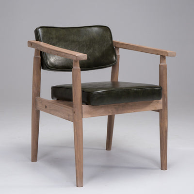 Silla Retro de Madera Maciza con Respaldo y Reposabrazos para Café - Image 13