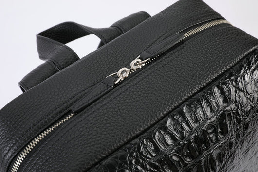 Bolsa de Cuero Genuino con Textura de Cocodrilo para Hombre - Image 17