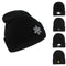 Gorro Hip Hop de Lana con Bordado Creativo - Gorro Tejido para Clima Frío