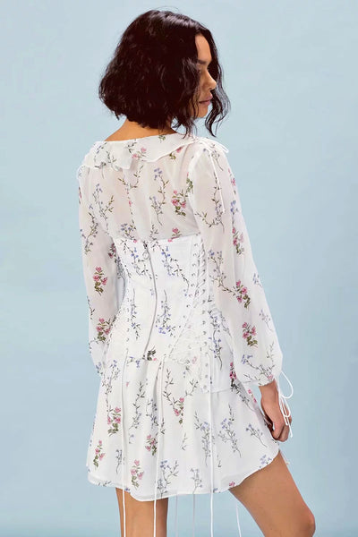 Vestido Floral Dos Piezas en Chifón con Escote V y Cintura Moldeadora - Image 21