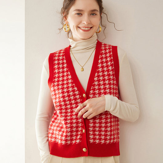 Chaleco de Punto Cashmere Elegante sin Mangas - Image 7