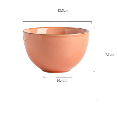 Cuenco de Arroz Vintage Cerámica Inky Glaze - Image 8