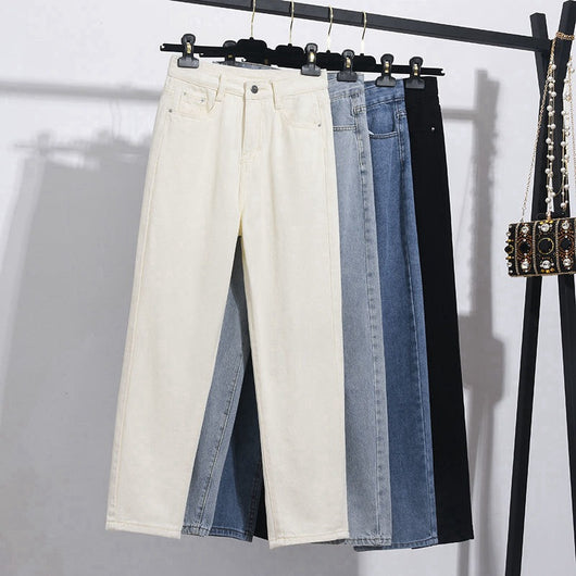 Pantalón Vaquero Cropped de Cintura Alta y Pierna Recta - Image 9
