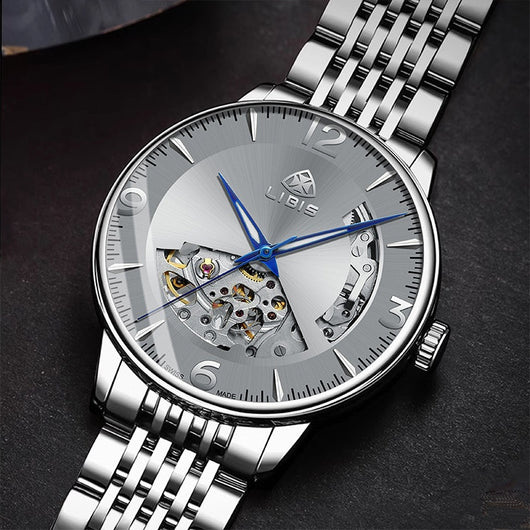 Reloj Automático de Acero Inoxidable Resistente al Agua con Esfera Luminosa - Image 10