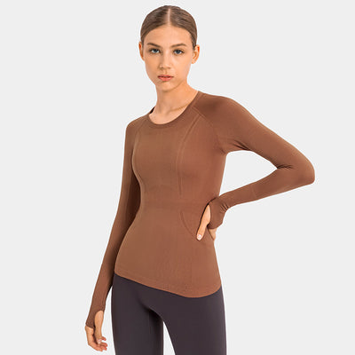 Playera Deportiva Mujer Cuello Redondo Ajustada y Transpirable - Image 9