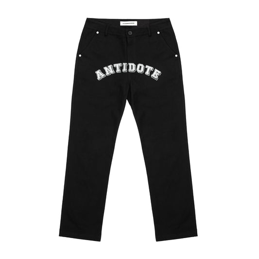 Pantalones Casuales con Letras Bordadas y Detalles Contrastantes - Image 2