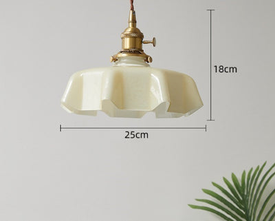Lámpara Colgante Nórdica Pétalos de Cristal y Latón Cremoso - Image 7
