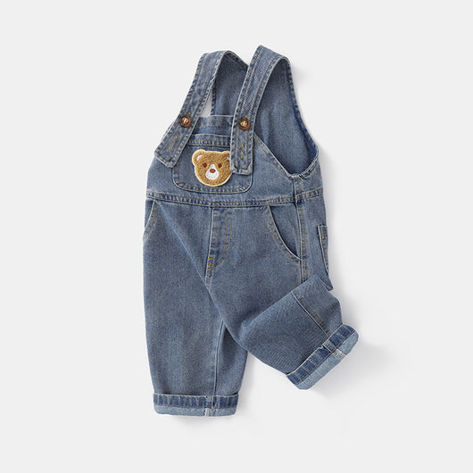 Overol Denim Infantil con Estampado Retro Vintage - Image 5