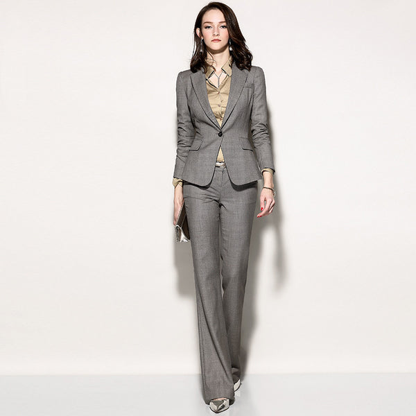 Traje Ejecutivo Delgado de Lana para Mujer - Elegancia Profesional