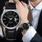 Reloj de Acero Inoxidable Resistente al Agua con Calendario para Hombre