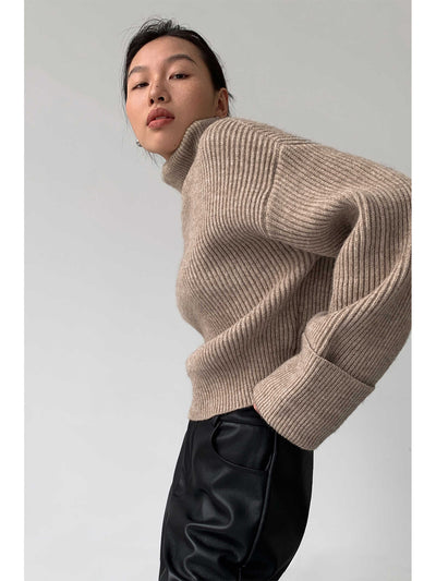 Suéter Holgado de Cuello Alto para Mujer - Image 9
