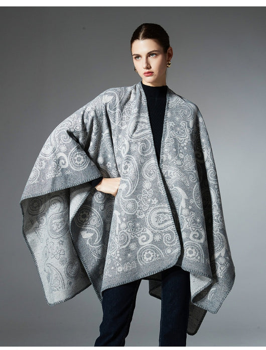 Chal Cruzado de Lana Jacquard con Estampado Paisley - Image 17