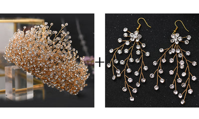 Corona Nupcial Tiara Boda Hecha a Mano - Image 9