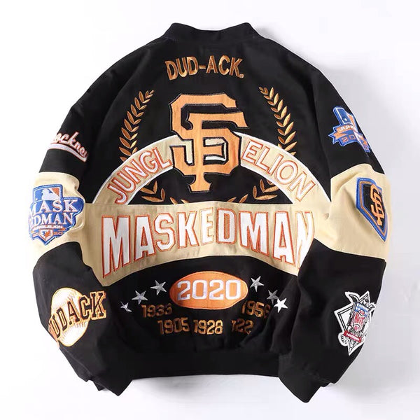 Chaqueta Universitaria Oversized Unisex - Estilo Deportivo Moderno