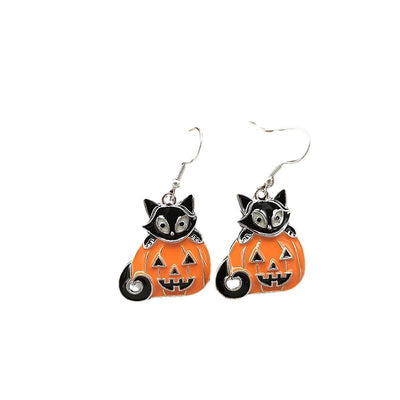 Aretes Divertidos de Halloween para Mujer - Diseño Cómico y Versátil