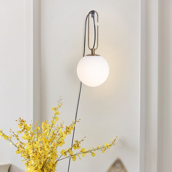 Lámpara de Pared de Cristal Nórdica Minimalista Personalizable