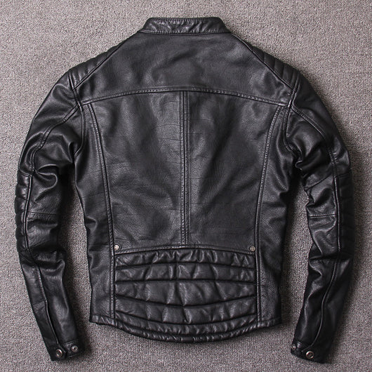 Chaqueta de Cuero Slim Fit con Cuello Alto para Hombre - Diseño Moderno y Trendy - Image 21