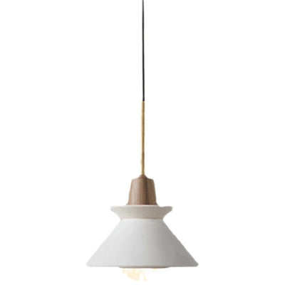 Lámpara Colgante Nórdica Estilo Cemento y Madera - Image 3