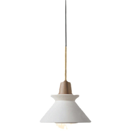 Lámpara Colgante Nórdica Estilo Cemento y Madera - Image 3