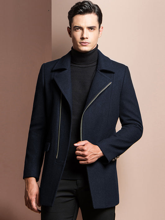Abrigo de Lana Largo para Hombre - Talla Mediana - Image 2