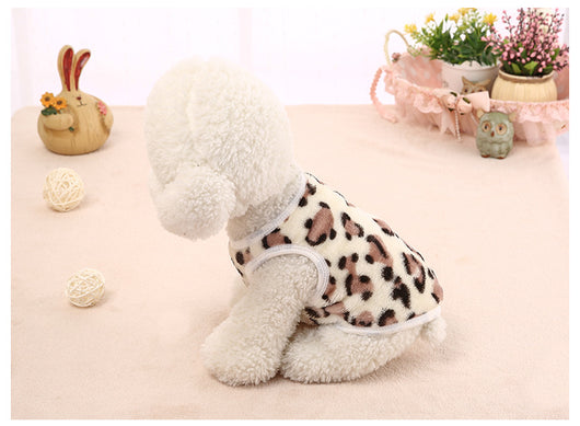 Abrigo para Perro Estampado Leopardo - Chaleco de Terciopelo Elegante - Image 4