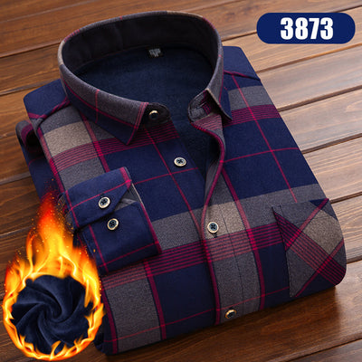 Camisa Cuadriculada Térmica para Hombre Talla Grande - Image 16