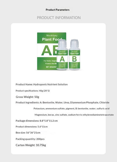 Solución Nutritiva Hidropónica Dual A&B para Flores y Plantas sin Suelo - Image 6