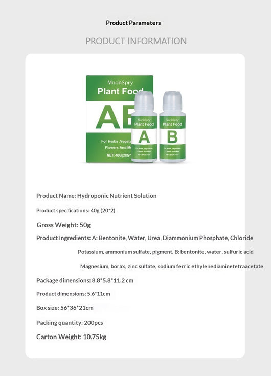 Solución Nutritiva Hidropónica Dual A&B para Flores y Plantas sin Suelo - Image 6