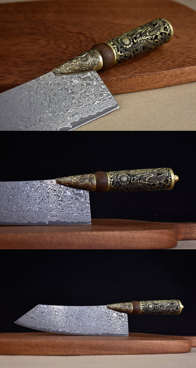 Cuchillo de Cocina Pequeño Dragon Steel - Hoja Afilada y Duradera - Image 12