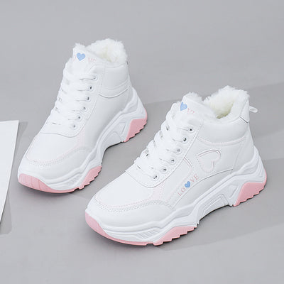 Zapatillas Deportivas Altas de Algodón y Cachemir para Mujer - Image 13