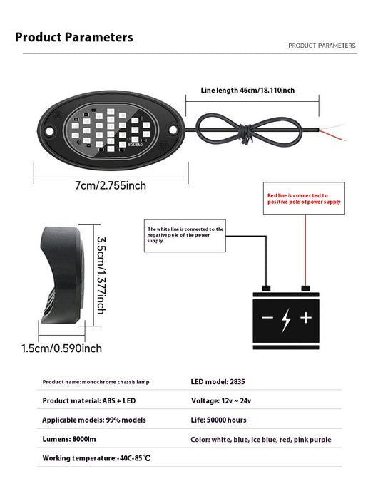 Luz LED Ambiental para Chasis de Auto 12V - Image 11