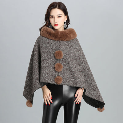 Chaqueta de Piel Sintética para Mujer con Chal y Bufanda - Image 12