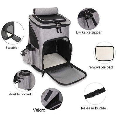 Mochila Transportadora Extensible para Mascotas - Gran Capacidad - Image 6