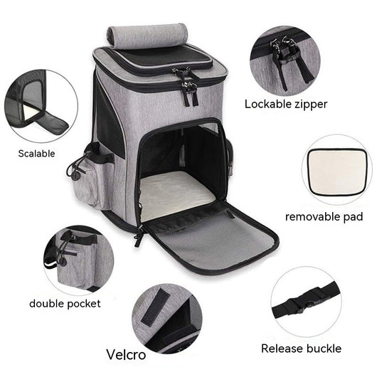 Mochila Transportadora Extensible para Mascotas - Gran Capacidad - Image 6