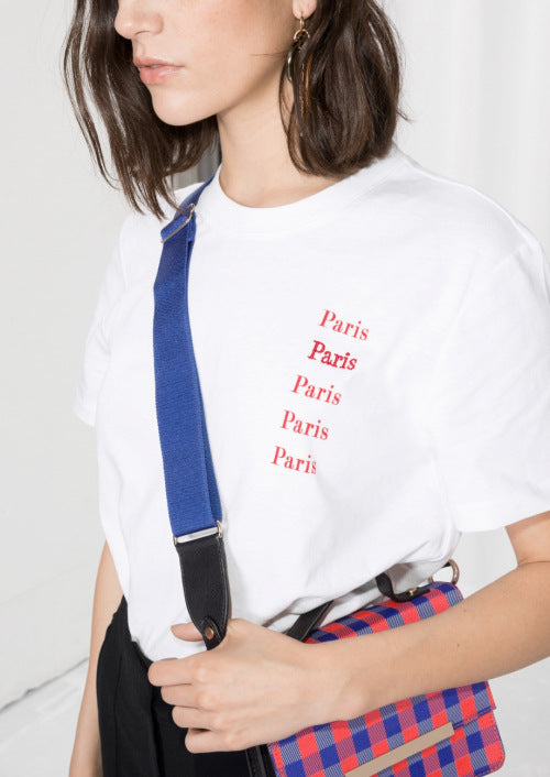 Camiseta de Algodón para Mujer Manga Corta Cuello Redondo - Image 2