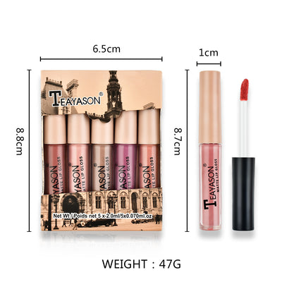 Set Mini de 5 Labiales Gloss Mate - Colores Intensos y Larga Duración - Image 9