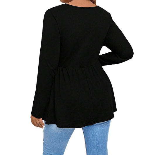 Blusa Tejida Cuello Cuadrado Manga Larga Efecto Reductor - Image 4