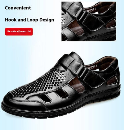 Sandalias de Cuero Perforadas para Hombre - Estilo Ejecutivo Casual - Image 12