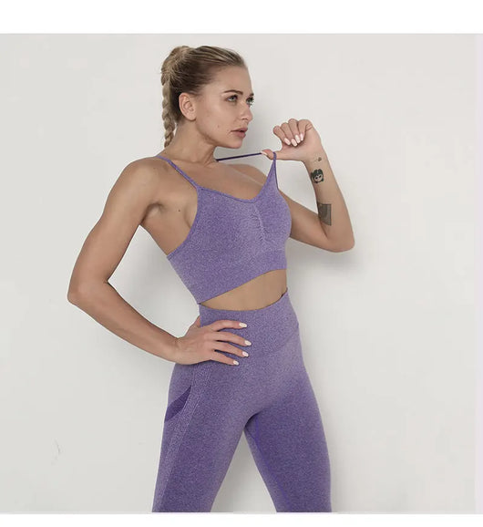Traje de Yoga Largo Ajustado de Cintura Alta con Manga Larga - Image 37