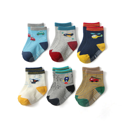 Calcetines Infantiles con Diseño Jacquard Antideslizantes y Transpirables - Image 5