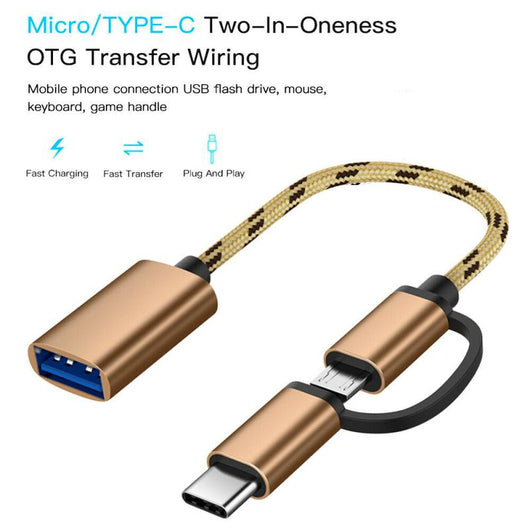 Adaptador USB 2-en-1 MICROOTG con Soporte de Cable - Image 6