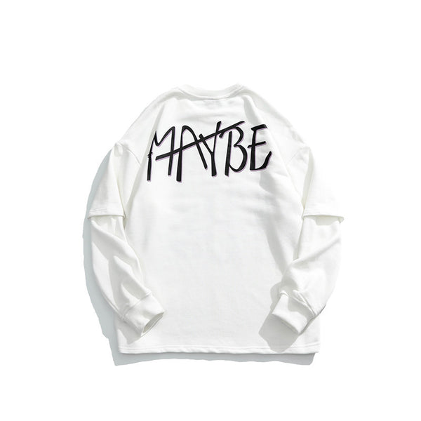 Sudadera Casual Hombre Cuello Redondo Estampado Alfabético