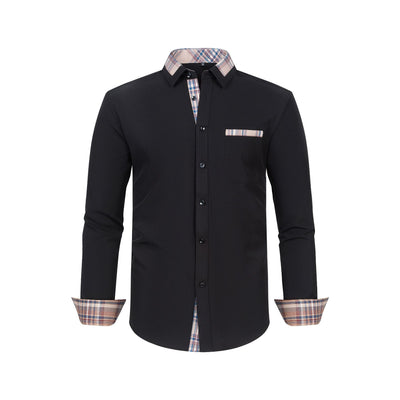 Camisa Manga Larga Hombre con Cuello Floral Patchwork - Image 27
