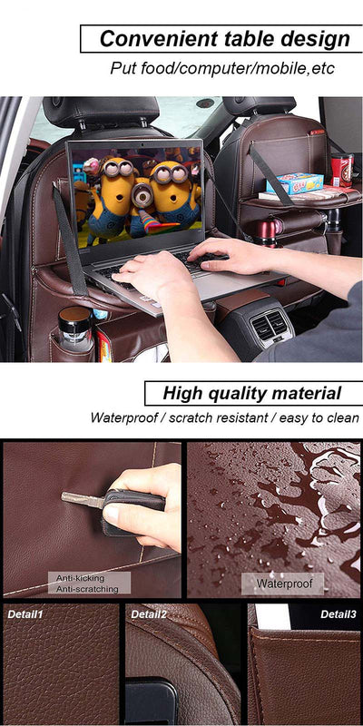Organizador Multifuncional para Auto con Mesa Plegable y Cuero PU - Image 14