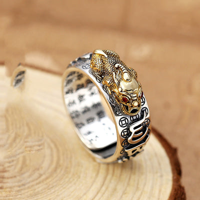 Anillo Pixiu Corazón Sutra Budista - Amuleto de Buena Suerte Unisex - Image 3